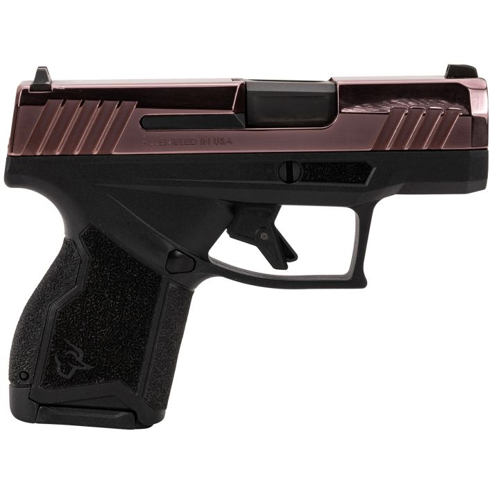 Taurus 1-GX4M931-RG GX4Micro-Compact Frame 9mm Luger 13+1 3.06" Satin Black DLC Stainless Steel Barrel, Rose Gold PVD Serrated Alloy Steel Slide, Matte Black Stainless Steel Frame, Textured Grip