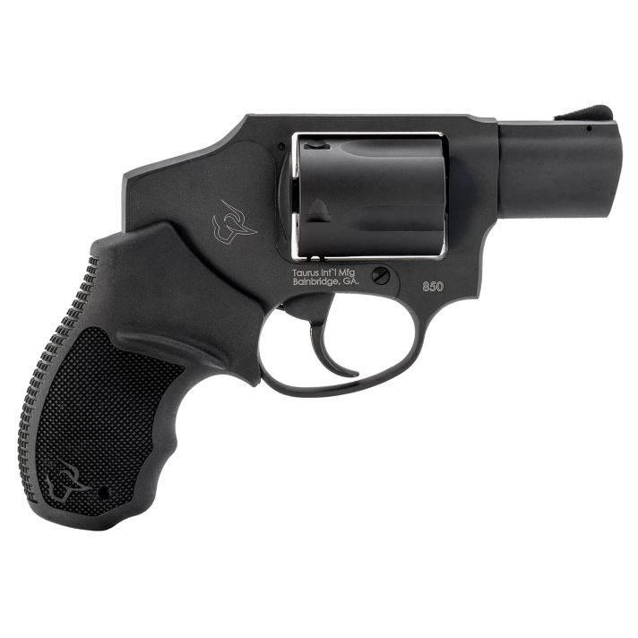 Taurus 2-850121 850Small 38 Special 5 Shot 2" Matte Black Alloy Steel Barrel, Cylinder & Frame, Black Rubber Grip, Transfer Bar Safety, Concealed Hammer