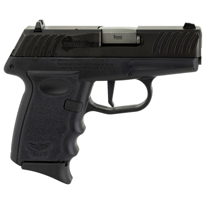 SCCY Industries DVG1CBBK DVG-1Sub-Compact Frame 9mm Luger 10+1 3.10" Black Quadlock Barrel, Carbon Black Stainless Steel Slide, Black Polymer Frame, Black Finger Grooved Grip