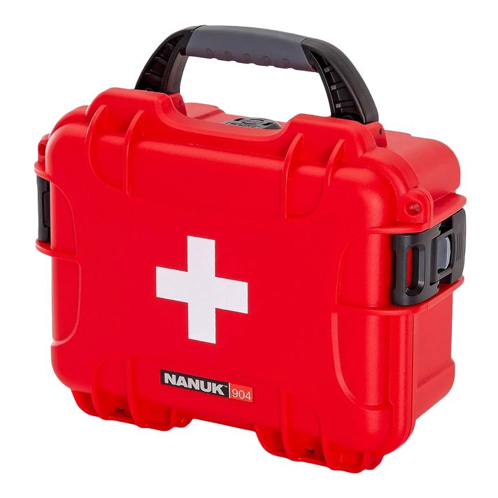 Nanuk 904S000RDPA0FSA01 First Aid CaseWaterproof Red NK-7 Resin