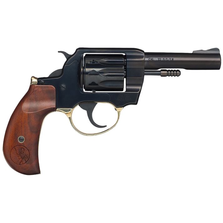 Henry H016BD Golden Boy22 LR 10 Shot 4" Blued Steel Barrel, Cylinder, Blued Polished Steel Frame, Walnut Birdshead Grip, Transfer Bar Safety, Exposed Hammer