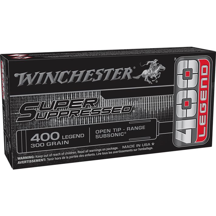 Winchester Ammo SUP400 Super Suppressed400Legend 300gr Open Tip 20 Per Box/10 Case