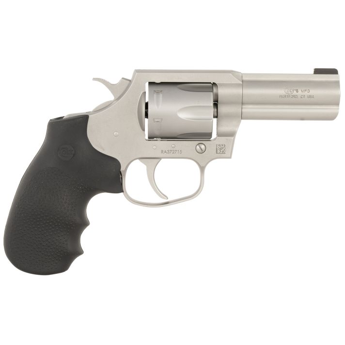 Colt Mfg KCOBRASM3BB King CobraSmall 357 Mag 6 Shot 3" Matte Stainless Steel Barrel, Cylinder Frame, Black Hogue Overmolded Grips, Exposed Hammer