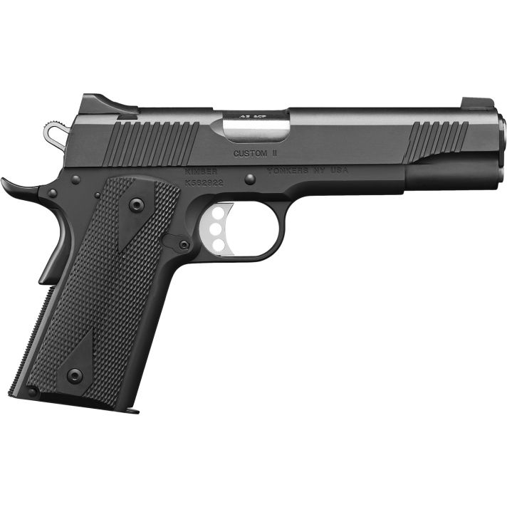 Kimber Mfg.,inc 3200001CA Custom II (CA) 45 ACP 7+1 5" Matte Black Front Serrations Steel Slide Black Synthetic Double Diamond Grip