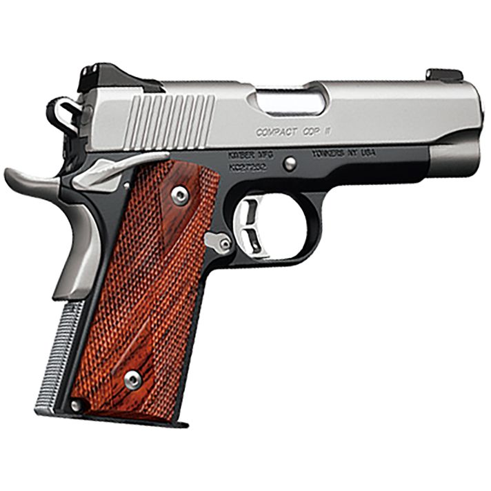 Kimber Mfg.,inc 3200018CA Custom CDP II (CA) 45 ACP 8+1 5" Front Serrations Stainless Steel Slide Brush Polished Front Strap Checkering Laminated Gray/Black Double Diamond Grip