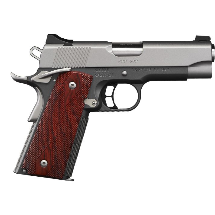 Kimber Mfg, Inc 3000258 CDP Pro 9mm Luger 9+1 4" Stainless Steel Barrel, Kimpro II Silver Serrated Stainless Steel Slide, Kimpro II Gray Aluminum Frame w/Beavertail Rosewood Grip