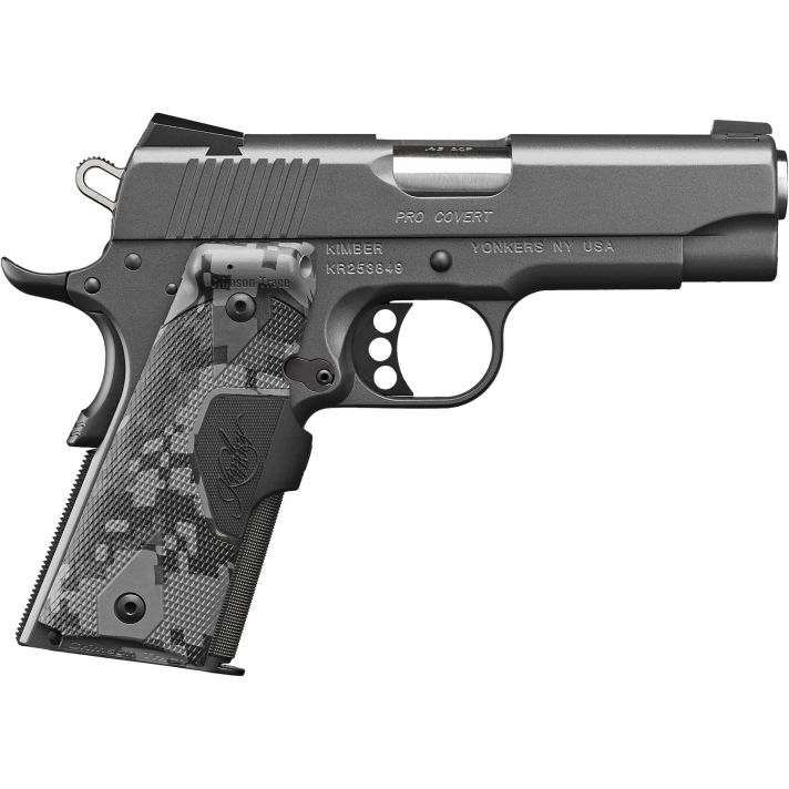 Kimber Mfg.,inc 3000244 Pro Covert 45 ACP 7+1 4" Stainless Steel Slide Charcoal Gray KimPro II Crimson Trace Urban Camouflage Grip