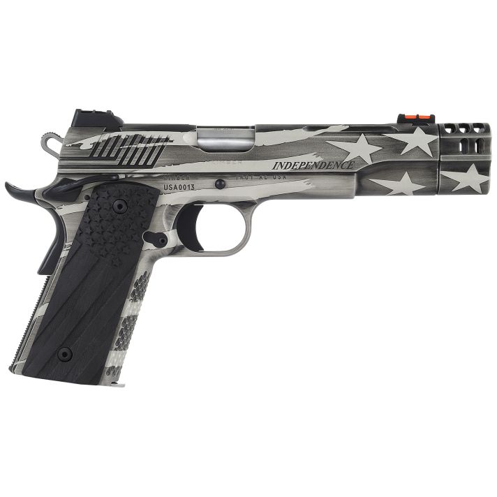 Kimber Mfg.,inc 3700840 Independence 191145 ACP 8+1 5" Rear Serrations Stainless Steel Slide Custom Flag Themed Cerakote G-10 Grip