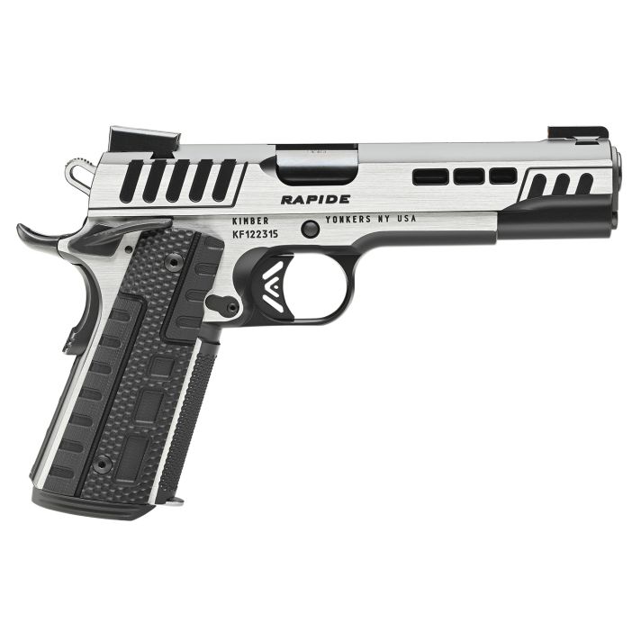 Kimber Mfg.,inc 3000426Rapide Scorpius 10mm 8+1 5" Black KimPro II w/ Brush Polished Flats Stainless Steel Slide G10 Grip
