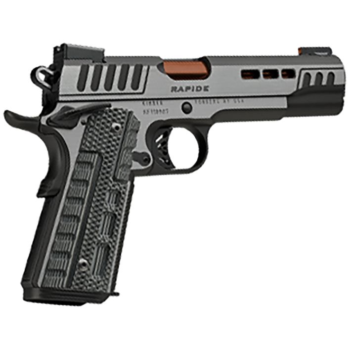 Kimber Mfg.,inc 3000432 Rapide Dusk 10mm Auto 8+1 5" Rose Copper Steel Barrel, Black KimPro II Lightening Cut/Serrated Stainless Steel Slide, Black KimPro II Steel Frame w/Beavertail Black, G10 Grip