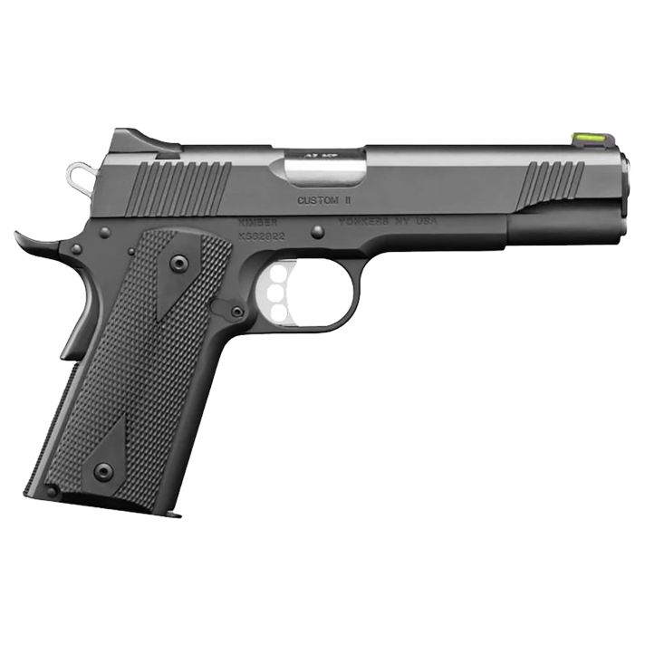 Kimber Mfg.,inc 3700549 Custom II GFO 45 ACP 8+1 5" Stainless Steel Slide Matte Black F/S Rubber Grip G-10 Grip