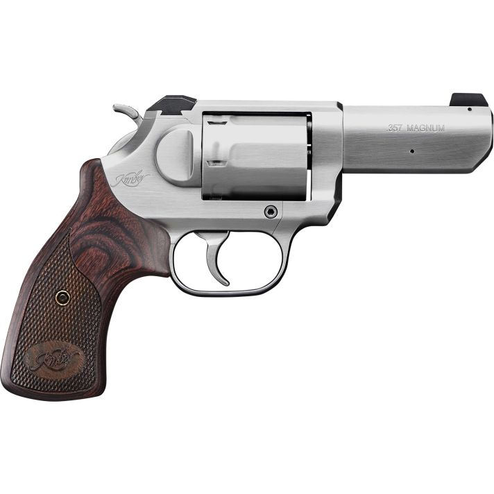 Kimber Mfg, Inc 3400016CA K6S *CA Compliant DA/SA 357 Mag 6 Shot 3" Brushed Stainless Steel Barrel & Cylinder, Brushed Stainless Stainless Steel Frame, Diamond Checkering Grip, Exposed Hammer