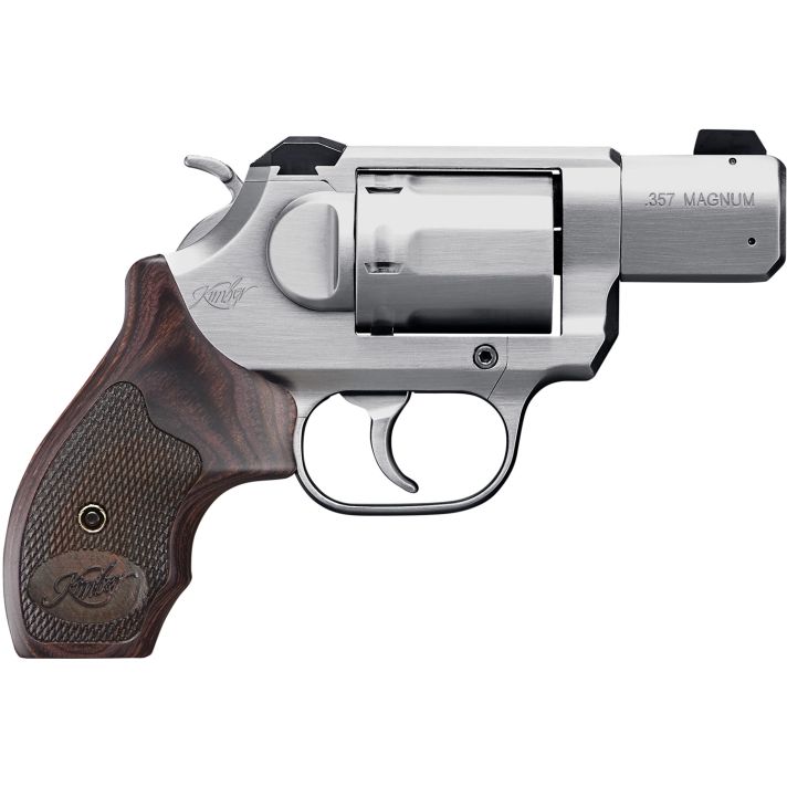 Kimber Mfg, Inc 3400021CA K6S *CA Compliant DA/SA 357 Mag 6 Shot 2" Brushed Stainless Steel Barrel & Cylinder, Brushed Stainless Stainless Steel Frame, Diamond Checkering Grip, Exposed Hammer