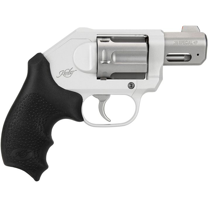 Kimber Mfg, Inc 3400034 K6XSSmall 38 Special +P 6 Shot 2" Glass Bead Stainless Steel Barrel, Silver KimPro II Aluminum Frame, Black Hogue Rubber Grip, Concealed Hammer