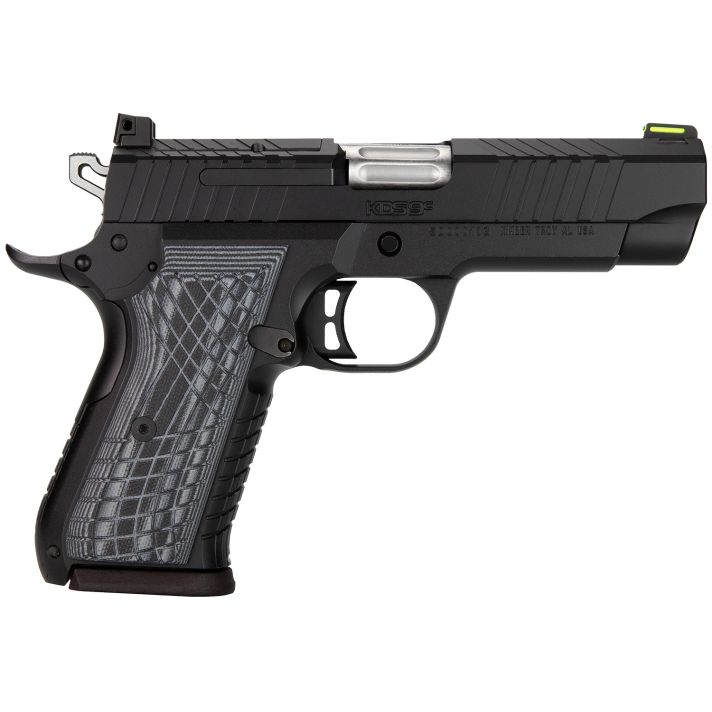 Kimber Mfg.,inc 3100010 KDS9C9mm 15+1 4.09" KimPro Black Front and Rear Serrations Stainless Steel Slide Gray and Black G10 Crosshatch Grip