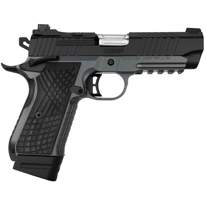 Kimber Mfg.,inc 3100015 KDS9C9mm 15+1 4.09" KimPro Gray/Black Front and Rear Serrations Stainless Steel Black Crosshatch cut G-10 Grip
