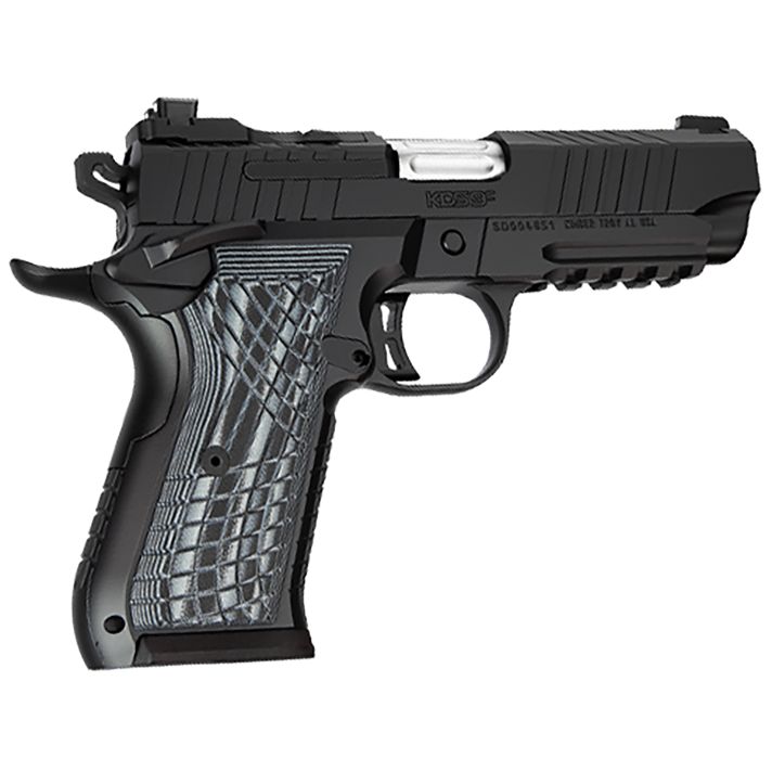 Kimber Mfg.,inc 3100017 KDS9C9mm 10+1 4.09" KimPro Black Front and Rear Serrations Stainless Steel Slide Black Gray and Black Crosshatch Cut G-10 Grip