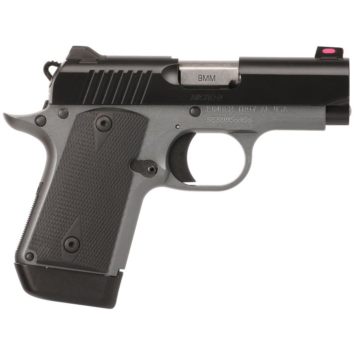 Kimber Mfg.,inc 3300242 Micro 9 Shadow Ghost 9mm 7+1 3.15" Stainless Black F/S Rubber Grip