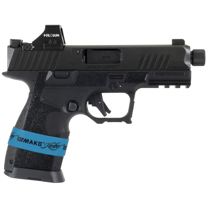 Kimber Mfg.,inc 3800019 R7 Mako Carbon Compact TFS OI 9mm 15+1 4.42" FNC Stainless Steel Slide Molded Stippling Interchangeable Modular Backstrap Grip Holosun HS 407K
