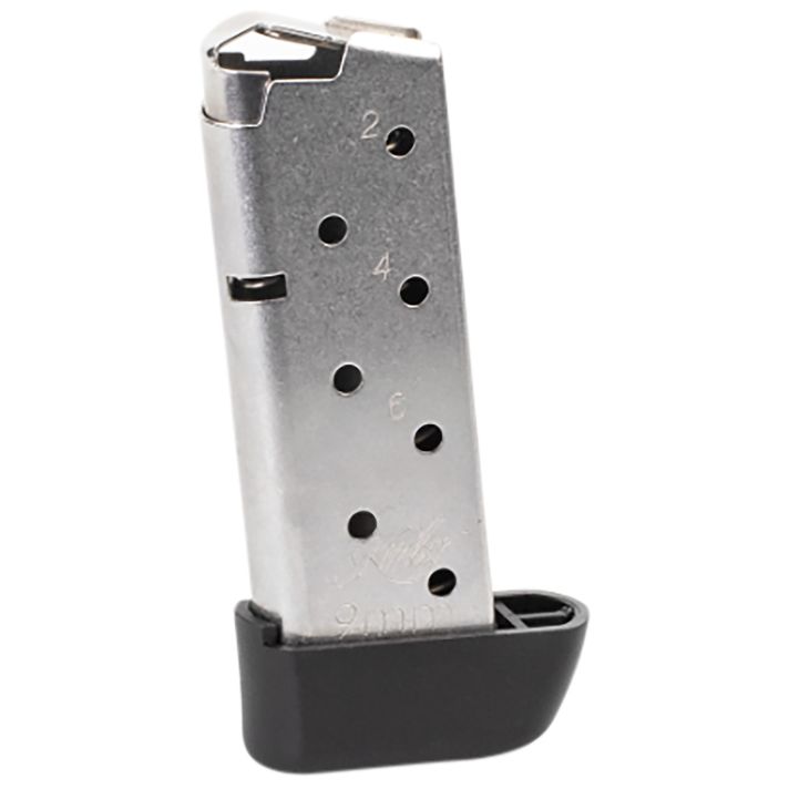 Kimber Mfg.,inc 1200845A Micro 9 w/ Extended Base Pad 7rd 9mm Silver Stainless Steel
