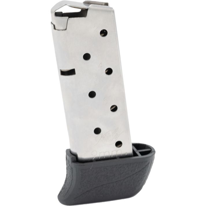 Kimber Mfg.,inc 1200848A Micro 9 w/ Extended Base Pad 8rd 9mm Silver Stainless Steel