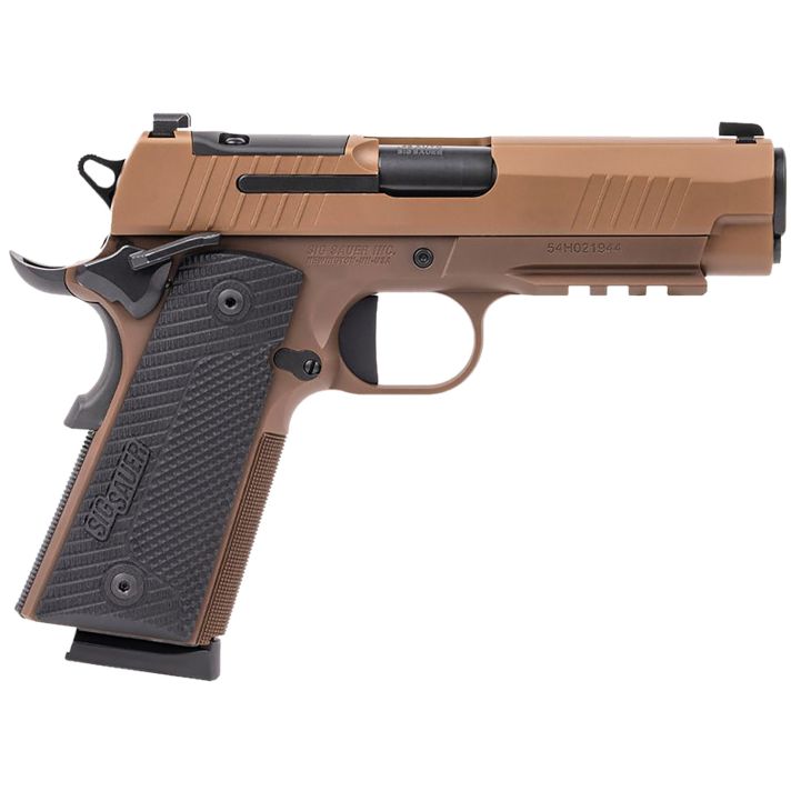 Sig Sauer 1911XCA45CXR3 1911 XCarry 45 ACP 8rd 5.75" Black DLC Coyote PVD Optic Ready Stainless Steel Slide Coyote PVD Black G10 Grip