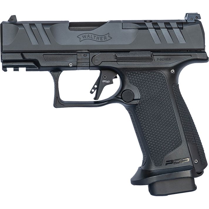 Walther Arms 4796064 PDP F-Series Pro 9mm Luger 10+1 3.50" Black Steel Barrel, Black Serrated/Optic Ready Steel Slide, Black Polymer Frame w/Picatinny Rail, Medium Backstrap Grip