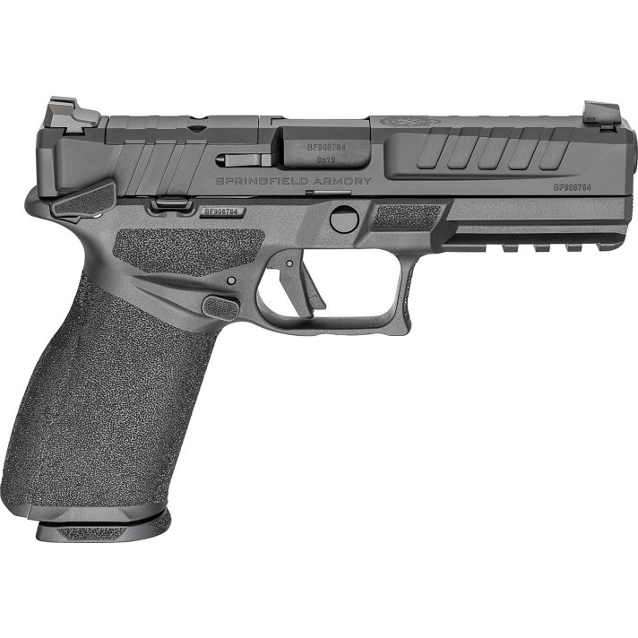 Springfield Armory EC9459BMSLCU Echelon9mm Luger 10+1 4.50" Black Melonite Steel Barrel, Black Melonite Optic Ready/Serrated Steel Slide, Black Polymer Frame w/Picatinny Rail
