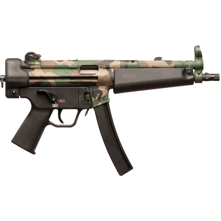 HK 81001152 SP5Sports South Exclusive 9mm Luger 30+1 8.86" Black Steel Barrel Aluminum Woodland Camo Right Hand