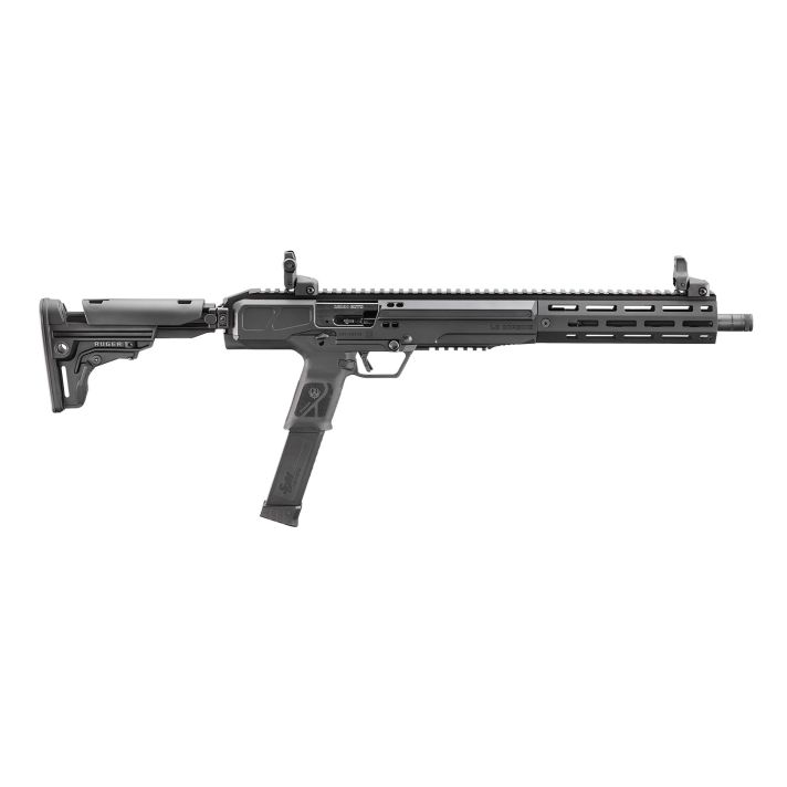 Ruger 19307 LC Carbine 10mm Auto 30+1 16.25" Black Anodized Threaded Barrel, Black Anodized Picatinny Rail Aluminum Receiver, M-LOK Handguard, Adj Folding Black Polymer Stock, Ambidextrous