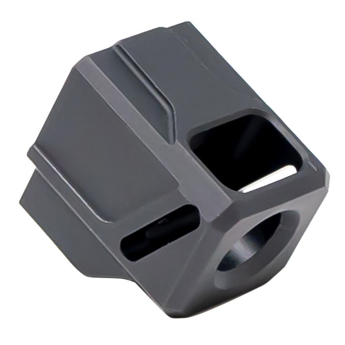 Faxon Firearms FFPACOMPSSG01 EXOS-523 Compensator for G43 Black Anodized Aluminum 1/2"x28 Threads 1.125" OAL 9mm