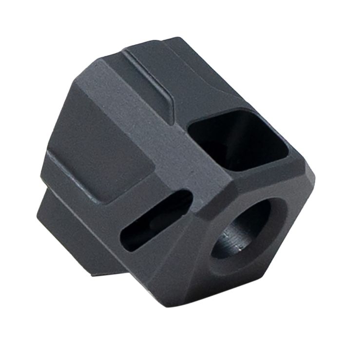 Faxon Firearms FFPACOMPSSMP01 EXOS-524 Compensator for M&P Shield/Shield Plus Anodized Aluminum 1/2"x28 Threads 1.10" OAL 9mm