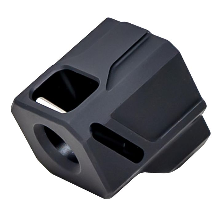 Faxon Firearms FFPACOMPDSG02 EXOS-543 Compensator for Gen 4 Black Anodized Aluminum 1/2"x28 Threads 1.10" OAL 9mm
