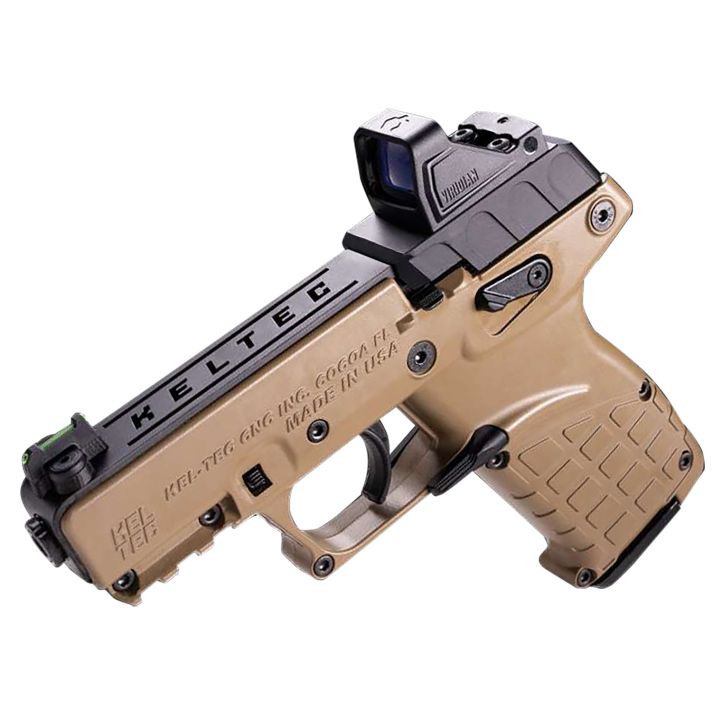 Kel-Tec P17BTANOPTIC P1722 LR 16+1 3.80" w/Optic & Holster Tan