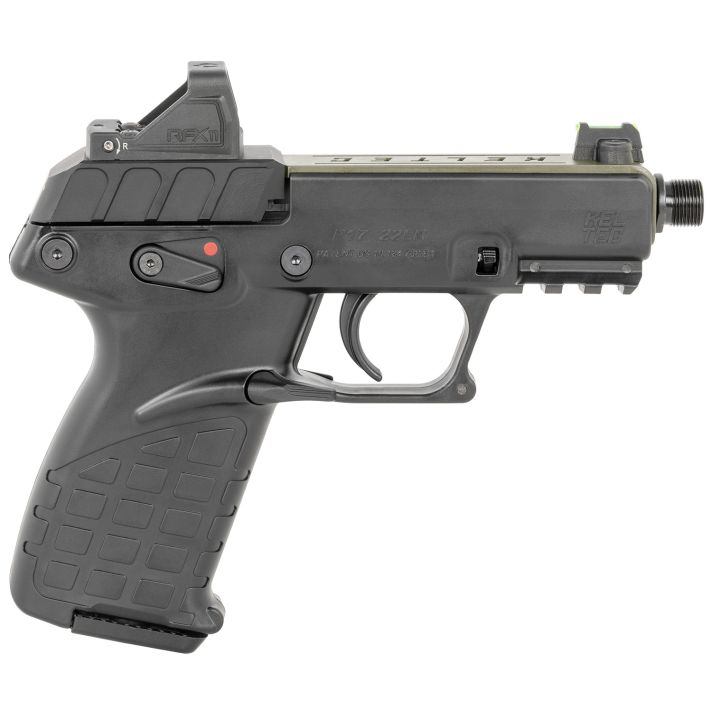 Kel-Tec P17GRNBLKOPTIC P1722 LR 16+1 3.80" w/Optic & Holster Green/Black