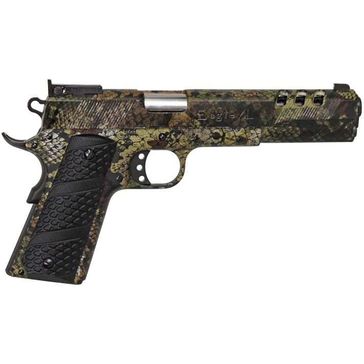 Iver Johnson Arms EAGLEXL10P Eagle XL10P Swamp Snake10mm 8+1 6" Swamp Snake Hydrographic Front/Rear Angled Serrations Ported 4140 Steel Slide G-10 Snake Skin Grip