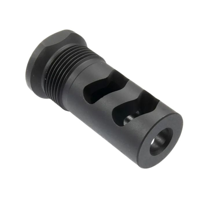 Wilson Combat SPRTMBFB30 Muzzle Brake Whisper 30 Cal 5/8"x24 Black Melonite