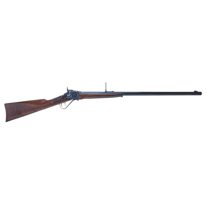 Cimarron AS150 1874 Sharps Sporting 45-70 Gov 1rd 32" Blued Barrel, Color Case Hardened Receiver, Walnut Fixed Straight Stock