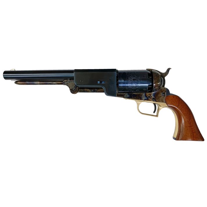 Cimarron CA020C00 1847 Walker Dragoon US 44 6 Shot 9" Blued Steel Barrel Blued Engraved Cylinder Color Case Hardened Steel Frame Walnut Grip Exposed Hammer