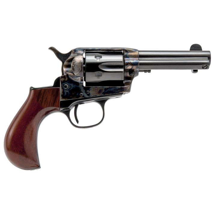 Cimarron CA980DC Lightning Dual Cylinder 9mm Luger 38 Special 6 Shot 3.50" Blued Steel Barrel, Blued Cylinder, Color Case Hardened Steel Frame, Wood Grip
