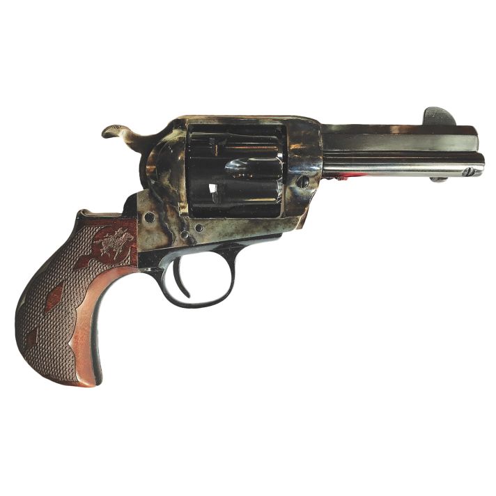 Cimarron PP346MALO2 El Malo 2 45 Long Colt 3.50" 6 Shot Color Case Hardened Octagon Barrel, Color Case Hardened Frame, Smooth Walnut Grip
