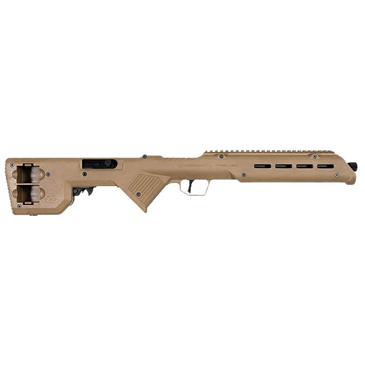 Desert Tech TRKRF2218FDE TREK-22Flat Dark Earth Compact 22 LR 18" Free Floating Steel Barrel, Picatinny Rail Receiver, M-LOK Handguards, Fixed Polymer Stock, Suppressor Ready
