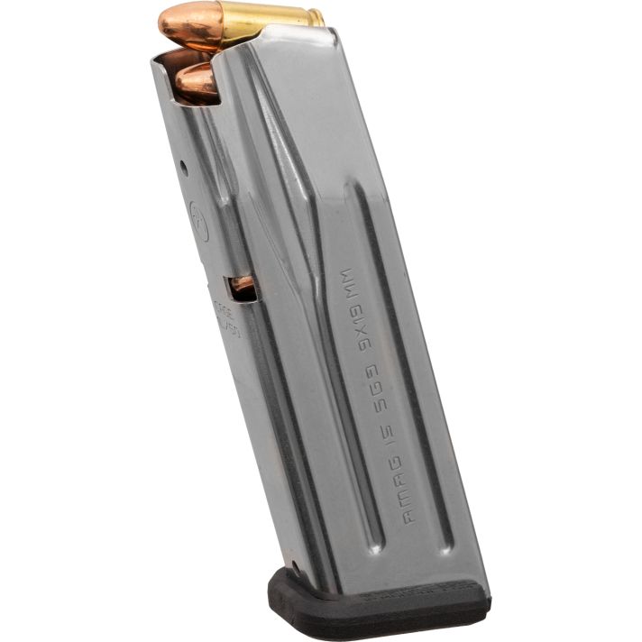 Magpul MAG1464SST AMAG15rd 9mm Fits Sig P320 Silver Stainless Steel