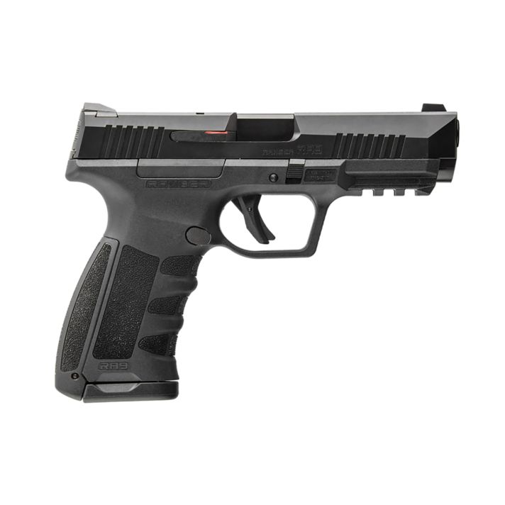 Dickinson LLC RA9B RA99mm Luger 17+1 4.25" Black Steel Barrel, Serrated Aluminum Slide, Polymer Frame w/Accessory Rail