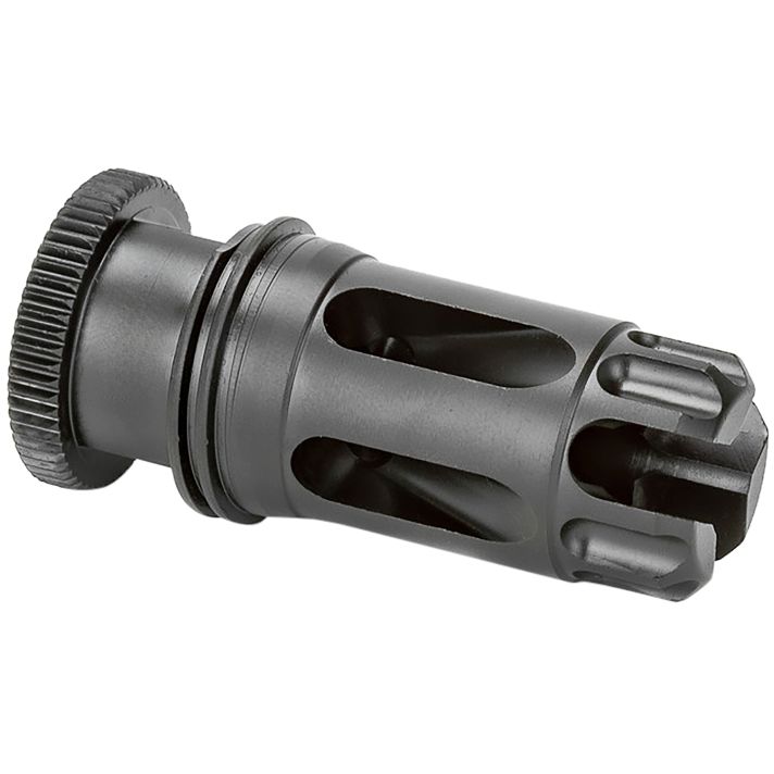 Griffin Armament DLFC22C1228 Dual-Lok Flash Comp 22/5.56 Black QPQ Nitride 17-4 PH Stainless Steel 1/2"x28 Threads