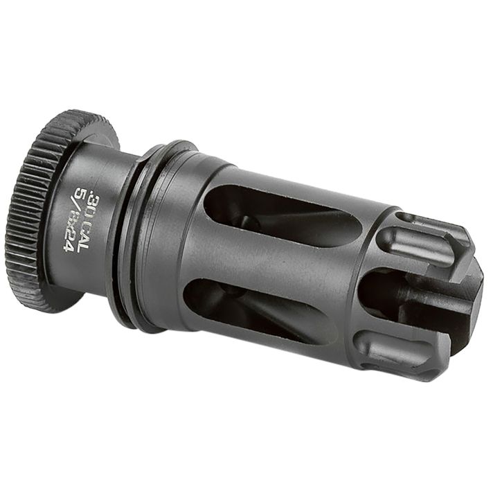 Griffin Armament DLFC30C5824 Dual-Lok Flash Comp 30/7.62mm Black QPQ Nitride 17-4 PH Stainless Steel 5/8"x24 Threads