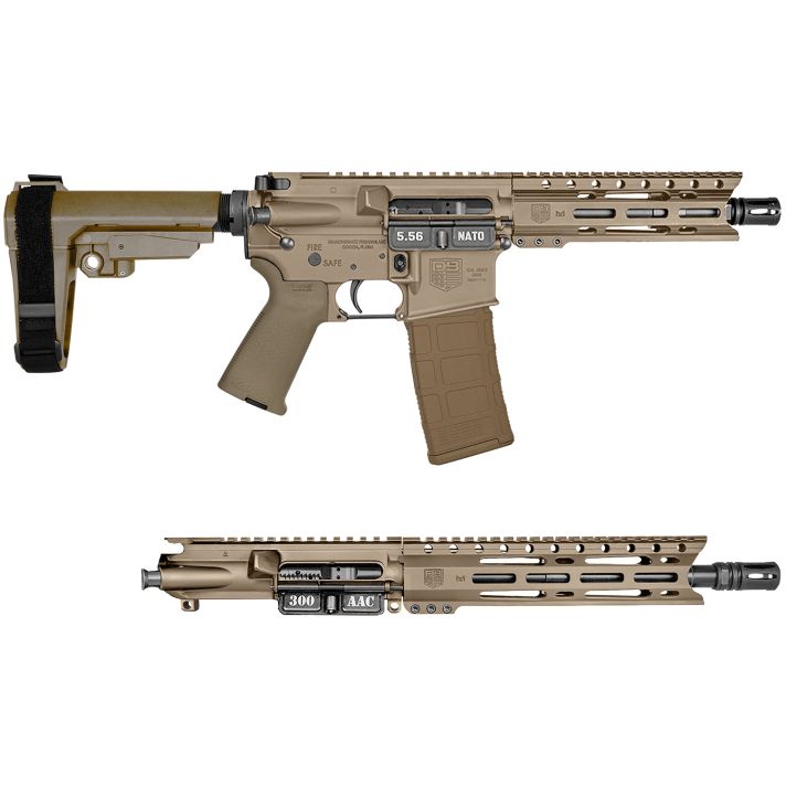 Diamondback DB195AK061 DB155.56/300BLK 30rd 7"/10" Black Nitride Flat Dark Earth Flat Dark Earth Magpul Grip