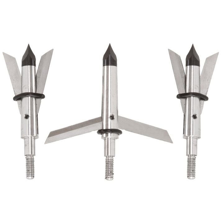 Allen 14674 Tomahawk Expandable Broadhead Stainless Steel Blades Silver 3 Pack