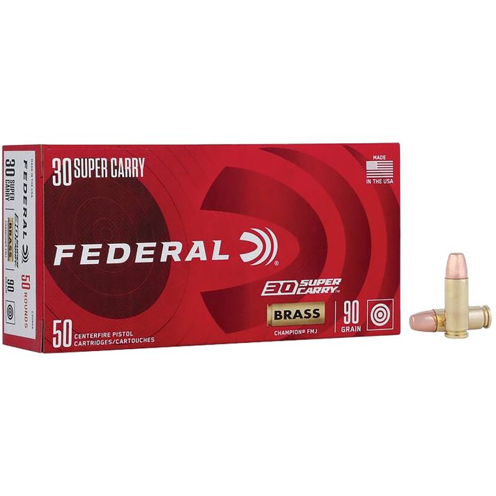 Federal C3090A Champion Training 30SuperCarry 90gr Full Metal Jacket 50 Per Box/20 Case