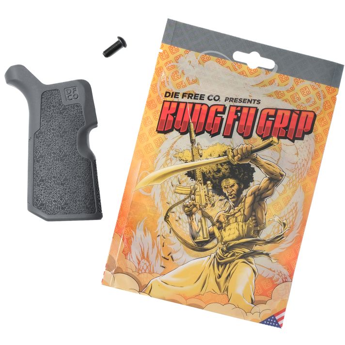Die Free Co Llc KFGGRY Kung Fu GripGray Nylon Fits AR15/M4/AR10/SR25